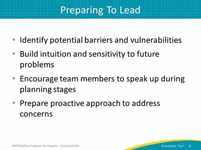 Preparing To Lead