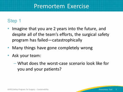 Premortem Exercise